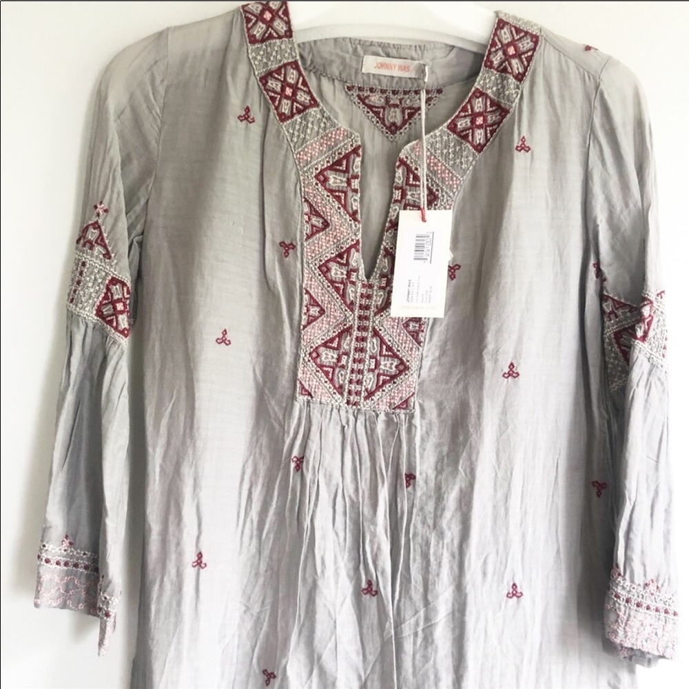 NEW. Johnny Was Boho Embroidered Tunic Size XS